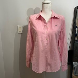 vineyard vines women’s pink Oxford button up